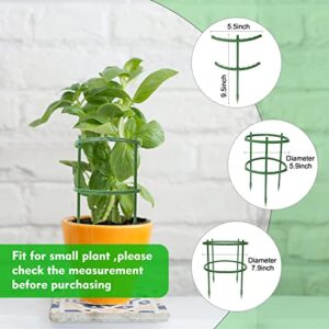 12 Pieces Plant Support Stakes,Plant Support Cage for Indoor Plants,Green Half Round Plant Support, Plant Support Ring for Peony, Rose, Tomato,Plant Holder Flower Pot Climbing Trellis for Small Plants