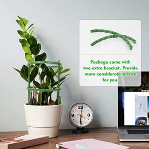 12 Pieces Plant Support Stakes,Plant Support Cage for Indoor Plants,Green Half Round Plant Support, Plant Support Ring for Peony, Rose, Tomato,Plant Holder Flower Pot Climbing Trellis for Small Plants