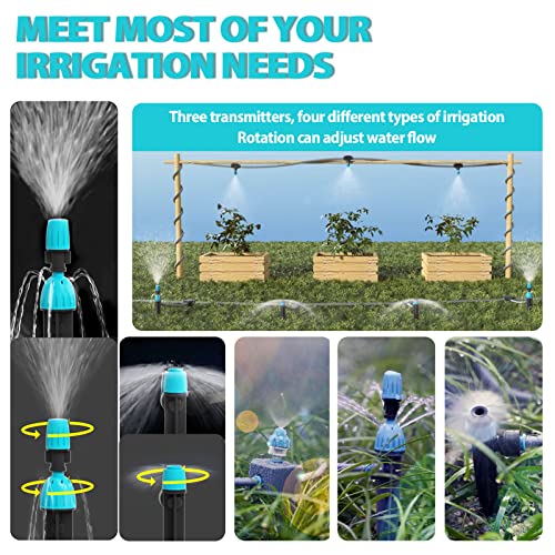 Drip Irrigation Kits,Garden Watering System for Outdoor Plants, Greenhouse Watering Automatic Kits,New Quick Connector 1/4 inch 1/2 inch Blank Distribution Tubing Water Saving Irrigation Micro Sprays