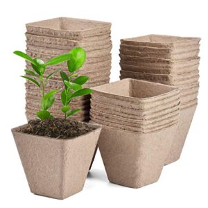 joyseus 3.25″ seed starter pots, organic planting peat pots for garden seedling, 30 pcs 100% eco-friendly and biodegradable seedling pots for seed germination