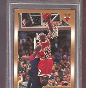 1998-99 Topps #77 Michael Jordan PSA 8 Graded Basketball Card NBA 1999 Bulls - Unsigned Basketball Cards