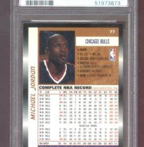 1998-99 Topps #77 Michael Jordan PSA 8 Graded Basketball Card NBA 1999 Bulls - Unsigned Basketball Cards