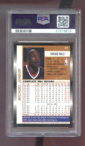 1998-99 Topps #77 Michael Jordan PSA 8 Graded Basketball Card NBA 1999 Bulls - Unsigned Basketball Cards