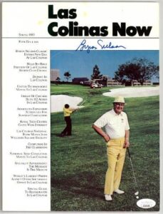 byron nelson signed 1983 byron nelson golf classic los colinas now program- jsa #ee63409 – autographed golf magazines