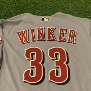 Jesse Winker Cincinnati Reds Game Used Worn Jersey - “2nd Career HR” 2017 - MLB Game Used Jerseys