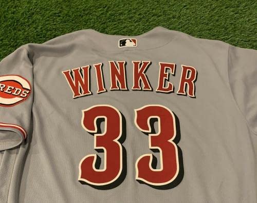 Jesse Winker Cincinnati Reds Game Used Worn Jersey - “2nd Career HR” 2017 - MLB Game Used Jerseys