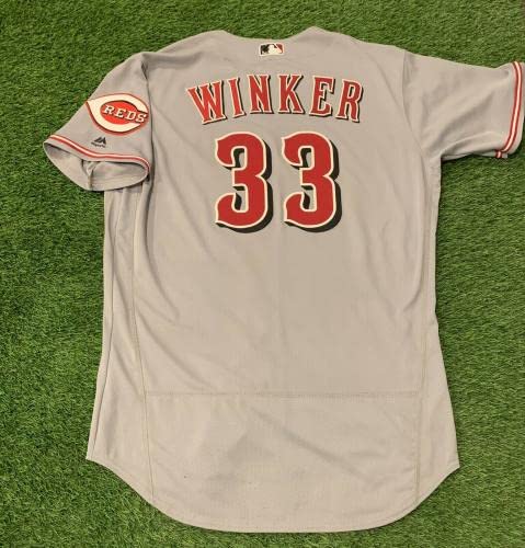 Jesse Winker Cincinnati Reds Game Used Worn Jersey - “2nd Career HR” 2017 - MLB Game Used Jerseys