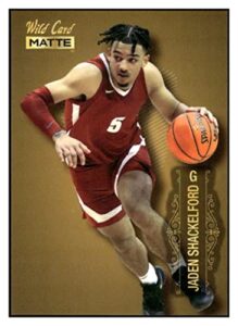 jaden shackelford rc 2022 wild card gold matte rookie #29 g league nm+-mt+ nba basketball