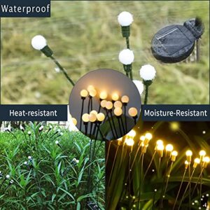 Ahongem Solar Garden Lights, Upgrade Your Yard with 8 LED Swaying Solar Lights - 2 Pack Eco-Friendly and Energy Efficient Solar Garden Decorative Lights for Pathway and Patio (Warm White)