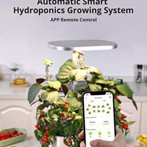 JustSmart WiFi 12 Pods Hydroponics Growing System with APP Controlled, Indoor Garden Up to 30" with 30W 120 LED Grow Light, Silent Pump System, Automatic Timer for Home Kitchen Gardening, GS1 Basic