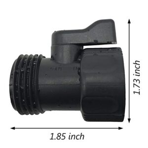 ALKARAMA 5 Pack Plastic Garden Hose Shut Off Valve Water Shutoff Valve Shut-Off Ball Valve Standard 3/4'' Thread Connector Coupling