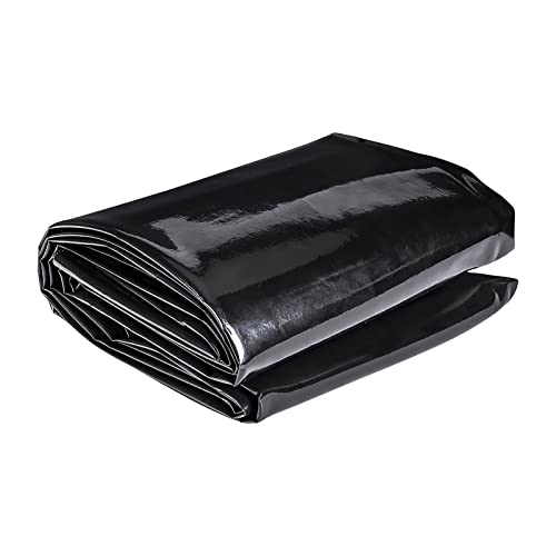 Pond Liner 10 x 13 Ft HDPE Pond Liners, 20 Mil UV Resistant Preformed Pond Liner Easy Cutting, Pond Liner for Natural Looking Ponds, Waterfall, Koi Pondsand Water Garden (Black)