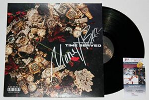 moneybagg signed time served deluxe album lp vinyl record yo w/jsa coa