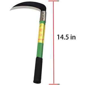 Clearing Sickle,Sickle for Weeding Tool and Weed Cutter,Garden Tools Suitable for Lawn Cleaning （14.5in）