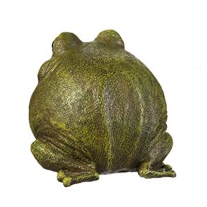 Evergreen Cute Portly Frog Outdoor Statue and Secret Key Holder | Weatherproof and Outdoor Safe | Garden Sculpture | Porch Garage or Patio Home Decor | 6 Inches Tall