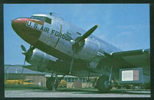 douglas c-47 skytrain wwii airplane usaf museum postcard