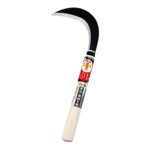 豊稔光山作 Japanese Weeding Tools Gardening, Japanese Weeding Sickle Daruma Sickle Compound Steel(YCS-3), Japanese Garden Tools, Ergonomic Scythe, Machete Sickle Very Sharp - Made in Japan