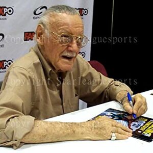 Stan Lee Amazing Fantasy 15 First Spiderman Signed/Autographed 11x14 Glossy Photo. Includes Fanexpo Certificate of Authenticity and Proof of signing. Entertainment Autograph Original.