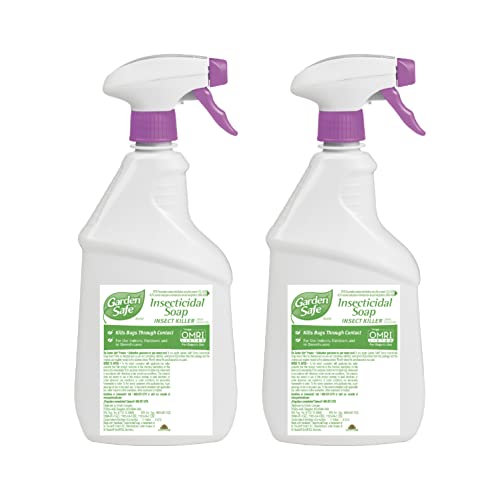 Garden Safe Brand Insecticidal Soap Insect Killer 24 Ounces, Ready-To-Use, For Organic Gardening, 2 Pack