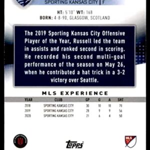 2021 Topps MLS #43 Johnny Russell Sporting Kansas City Soccer Futbol Trading Card