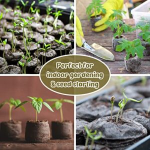 Legigo 500 Pcs 30mm Peat Pellets Starter Pods, Compressed Starting Plugs Pellet Fiber Soil Helps to Avoid Root Shock for Garden Planting Herb Flower Vegetables