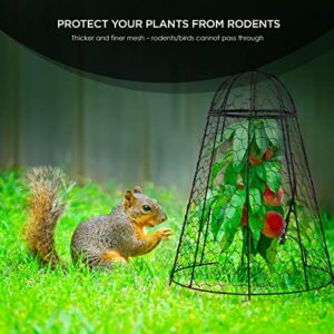 Garden Cloche Plant Protectors from Animals Chicken Wire Cloche Dome for Plants to Protect from Deer Rabbits in Outdoor Vegetable Garden with Thick Rustproof Large Cloches 12" Cage 20" High Set of 6