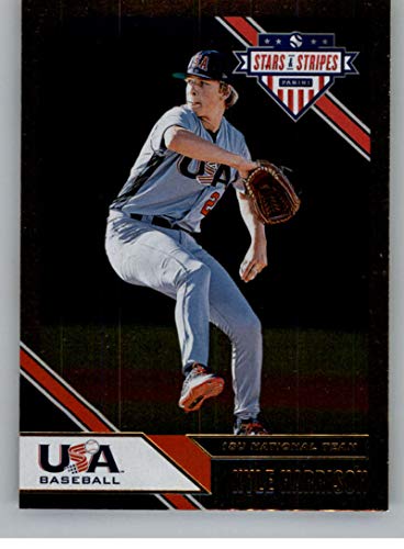 2020 Panini USA Stars and Stripes Retail Base #39 Kyle Harrison RC Rookie USA Baseball 18U National Team Baseball Trading Card