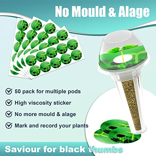 128 pcs Seed Pod Kit for Aerogarden, Grow Anything Kit for Hydroponics, Hydroponics Supplies with 50 Grow Sponges, a&b Hydroponic Nutrient Plant Food, 50 Pod Labels, Compatible with IDOO, QYO, LYKO