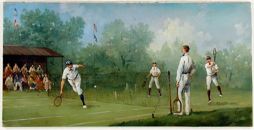 Edwardian Tennis Match: Men's Doubles