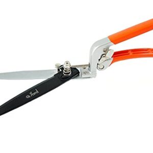 Q-yard QY-741F Flower Bed and Grass Shear - Extra Sharp Garden Hand Pruners, Easier Cutting, Comfortable Ergonomic, Less Effort - Gardening Scissors for Men & Women , Orange