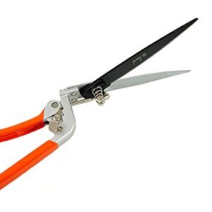 Q-yard QY-741F Flower Bed and Grass Shear - Extra Sharp Garden Hand Pruners, Easier Cutting, Comfortable Ergonomic, Less Effort - Gardening Scissors for Men & Women , Orange