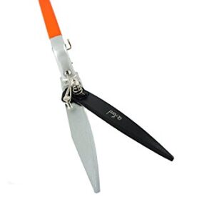 Q-yard QY-741F Flower Bed and Grass Shear - Extra Sharp Garden Hand Pruners, Easier Cutting, Comfortable Ergonomic, Less Effort - Gardening Scissors for Men & Women , Orange