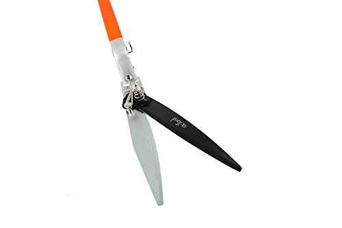 Q-yard QY-741F Flower Bed and Grass Shear - Extra Sharp Garden Hand Pruners, Easier Cutting, Comfortable Ergonomic, Less Effort - Gardening Scissors for Men & Women , Orange