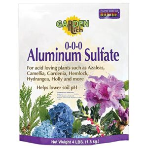 bonide garden rich aluminum sulfate, 4 lbs. ready-to-use, lowers ph in home garden, compatible with all soil types