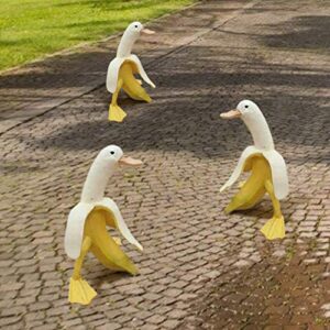 banana duck sculpture, whimsical banana duck yard art, creative banana duck art statue garden yard outdoor decor (1 pc) 1