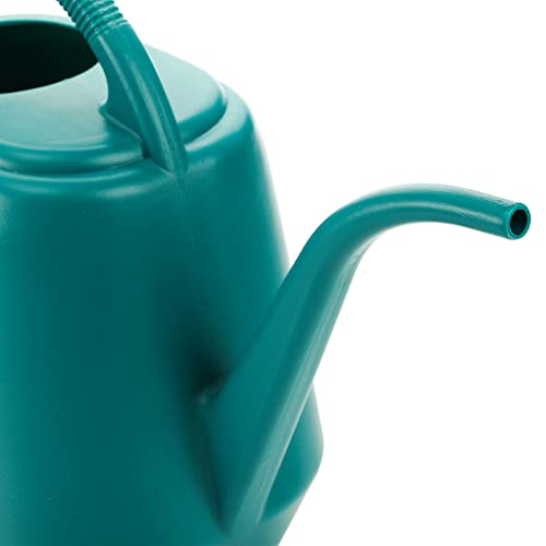 Fasmov 1-Gallon Plastic Watering Can with Comfortable Handle, Garden Watering Cans Long Spout for Indoor Outdoor Watering Plants (Green)