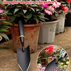 Garden Shovel - Heavy Duty Gardening Hand Trowel, Carbon Steel Garden Trowel with Rubberized Handle, Trowel Garden Tool for Diligent Farmer Soil Planting Digging Transplanting