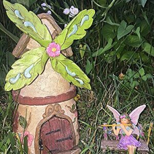 Patio Eden Miniature Fairy Garden House Kit - Mini Fairy Figurines - Indoor or Outdoor 3 Piece Accessory Set