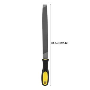 Kafuty-1 8in Flat Mill File, Smooth Blade with Ergonomic Handle, T12 carbon tool steel Edge Metal File Sharpening for Drills and All Edge, Lawn Mower Blade, Garden Shears, Chisels, etc