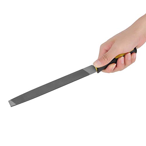 Kafuty-1 8in Flat Mill File, Smooth Blade with Ergonomic Handle, T12 carbon tool steel Edge Metal File Sharpening for Drills and All Edge, Lawn Mower Blade, Garden Shears, Chisels, etc