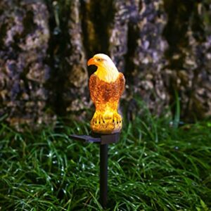 CHUANGFENG Eagle Figurine Garden Solar Stake Light Solar Eagle Lights Outdoor Decorative Bright Light Eagle Statue for Garden, Lawn,Patio,Yard Decoration (2pack