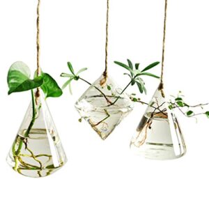 ivolador terrarium container flower planter hanging glass for hydroponic plants home garden decor -3 type