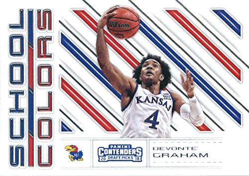 2018-19 Panini Contenders Draft Picks School Colors #31 Devonte' Graham Kansas Jayhawks Basketball Card