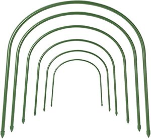 vivosun 6pcs 4ft greenhouse hoops, 6 sets 19.7″ x 18.9″ garden hoops, grow tunnel with plastic coated, rust-free, garden hoops garden stakes plant supports for garden fabric covers raised beds