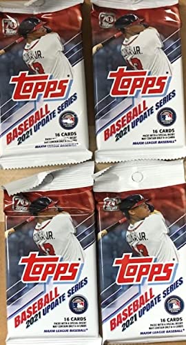 2021 Topps Update Series Baseball 4 Sealed Pack Lot 64 CARDS, 16 cards per pack Chase rookie cards of an Amazing Rookie Class such as Jarred Kelenic, Akil Baddoo, Jonathan India, Joe Adell, Alex Bohm, Casey Mize and Many More A 1992 Redux Insert Card in e