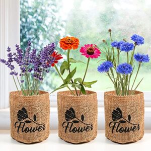 Indoor Daisy Garden Starter Kit, 5 Non-GMO Flower Seeds Planting Set with Gardening Tool Set - Jute Bags, Markers, Soil Disks and Shears, Home Gardening Gifts for Women Men Flower Plant Lovers