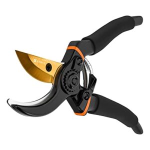 pruning shears for gardening heavy duty, premium garden scissors, flower cutter for stems, gardening tool – cuts branches and flower stems up to 3/4” in diameter