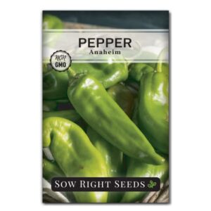 Sow Right Seeds - Anaheim Pepper Seeds for Planting - Non-GMO Heirloom Packet with Instructions to Plant and Grow an Outdoor Home Vegetable Garden - Productive Chili Peppers - Wonderful Gardening Gift