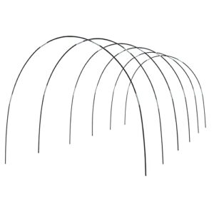 greenhouse tunnel with clips,set of 6,greenhouse hoops for supporting garden row covers to protect plants from frost, insects, birds, or intense sun