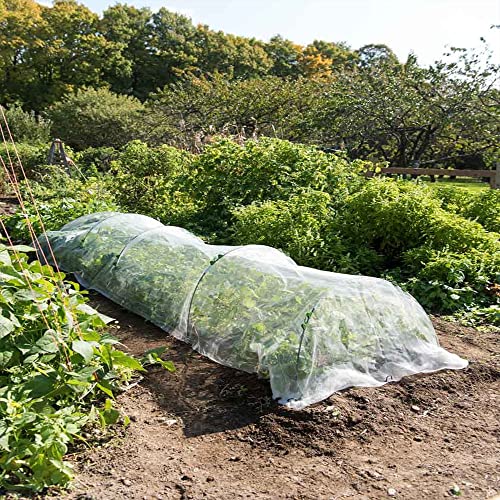 Greenhouse Tunnel with Clips,Set of 6,Greenhouse Hoops for Supporting Garden Row Covers to Protect Plants from Frost, Insects, Birds, or Intense Sun